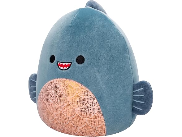 Squishmallows Original 8" Kurtz Grey Teal Piranha