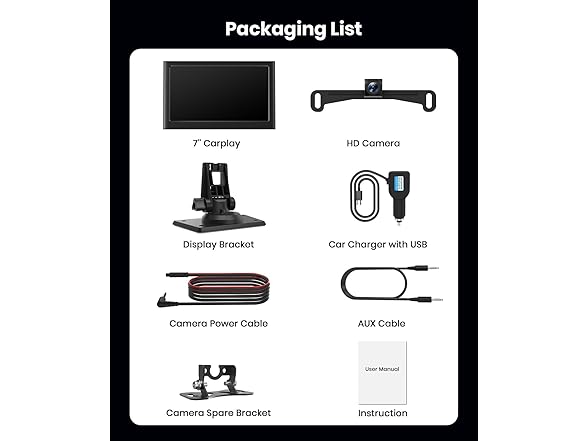 7" HD Wireless Car Play Touch Screen