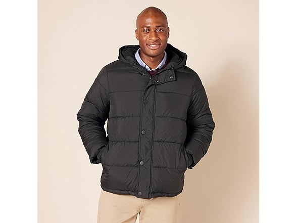 Amazon Essentials Men's Heavyweight Hooded Puffer Coat