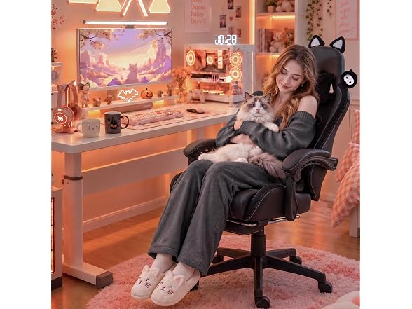Dowinx Gaming Chair with Cat Ears