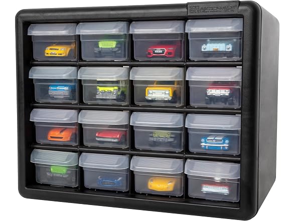 Akro-Mils 16-Drawer Plastic Drawer Storage Cabinet for Gar