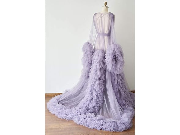 BathGown (L) Sexy Illusion Long Lingerie Robe