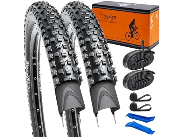 YUNSCM 29" MTB Tires & Tubes Set, 2-Pack