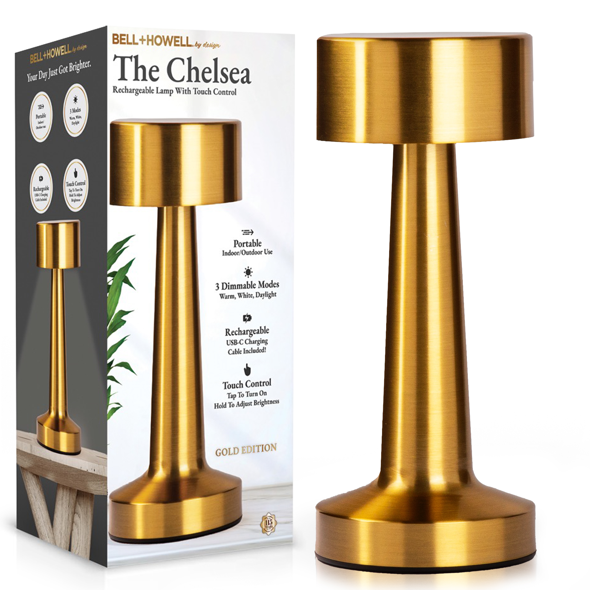Bell+Howell Chelsea Cordless Table Lamp - Gallery 14