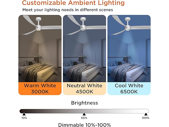 TALOYA Ceiling Fan Light | 52in