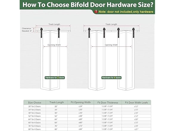 Arti-Life 40" Bifold Sliding Barn Door