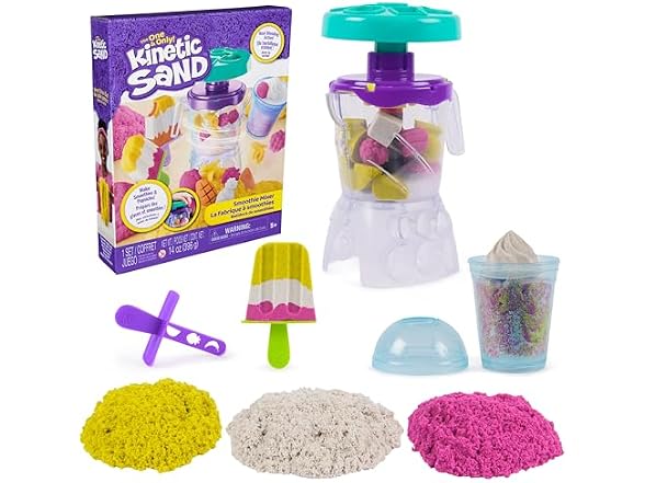 Kinetic Sand, Smoothie Mixer Playset with 14 oz Play Sand