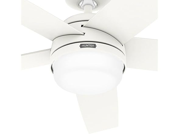 52" Hunter Fan w/Light & Remote - White