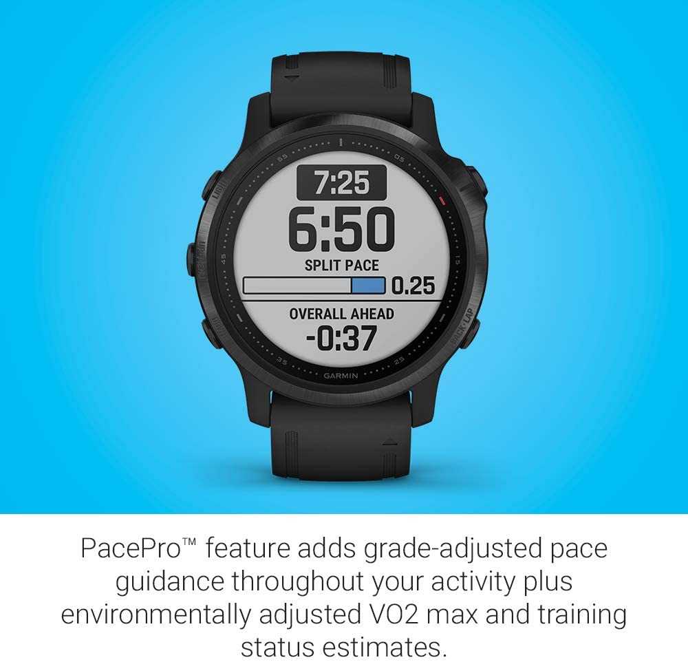 Garmin fenix 6S Pro, Premium Multisport GPS Watch - Black (Open Box) - Gallery 10