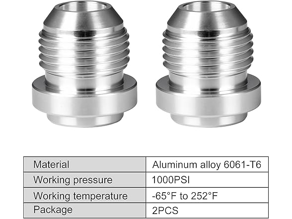 VehiMata 4AN Weld on Bung Fitting 4pc