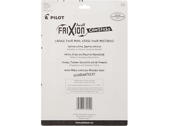 PILOT FriXion ColorSticks Erasable Gel