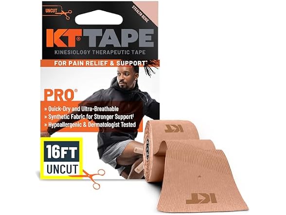 KT Tape 16' Uncut Roll, Stealth Beige