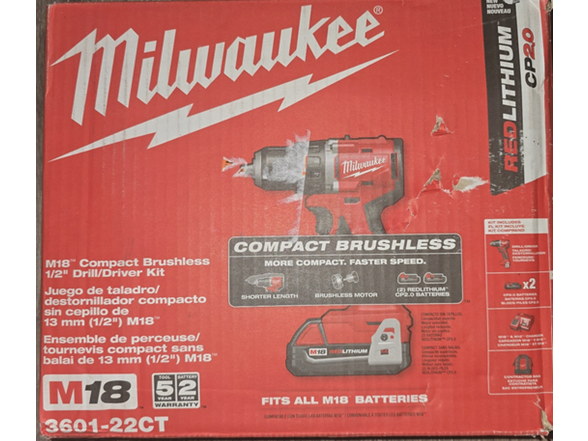 Milwaukee 3601-22CT M18 1/2 INCH Drill/Driver Kit