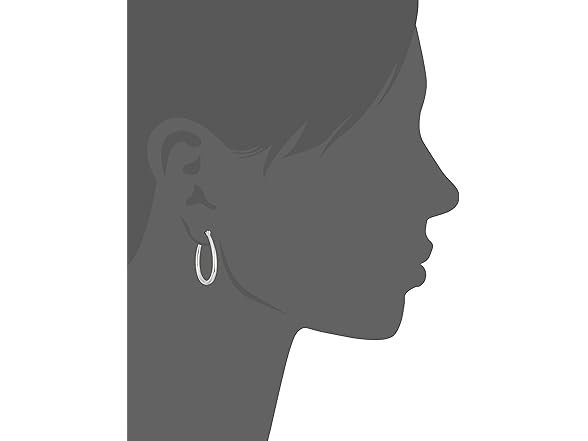 Chaps Women's Oval Clickit Hoop Earrings