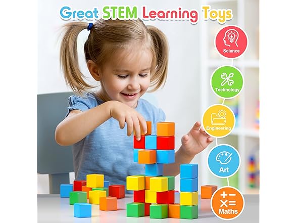 Magnetic Blocks, 1.41 inch Large Magnetic Building Blocks