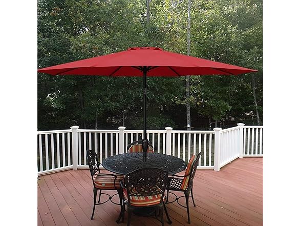 Simple Deluxe 9ft Outdoor Market Table Patio Umbrella