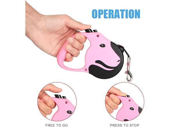 Emoly Upgraded Retractable Dog Leash