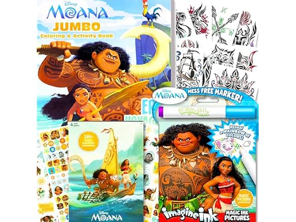 Disney Moana Coloring & Activity Book with More