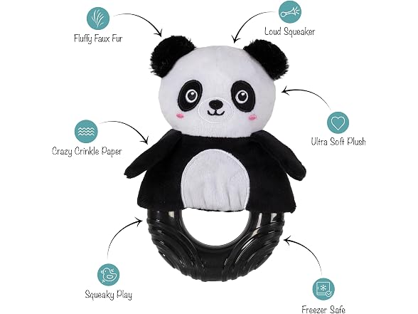 Fringe Studio Rubber Dog Toy, STU-Panda-OUS!