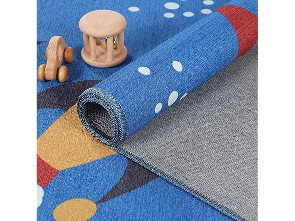 Superior Lil' Flyer Non-Slip Indoor Rug for Kids 6' x 9'