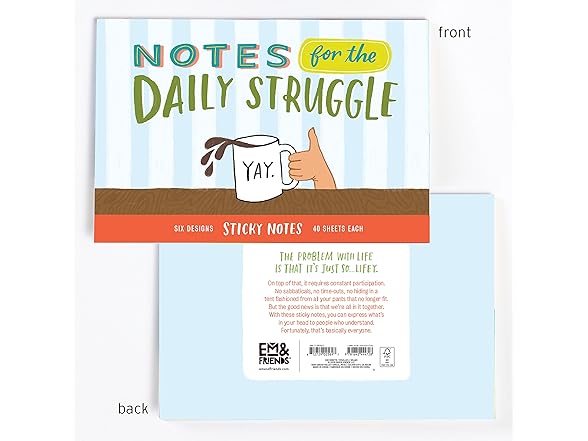 Em & Friends Daily Struggle Sticky Note Packet