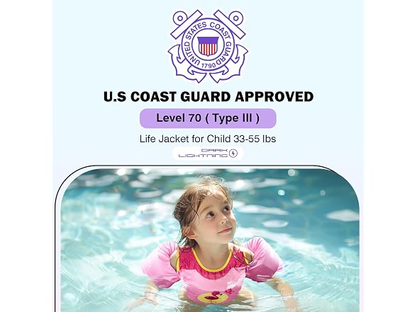Dark Lightning Blue Toddler Swim Vest Ages 2-7
