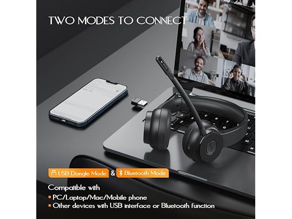 EKSA Wireless Headset, Bluetooth V5.2