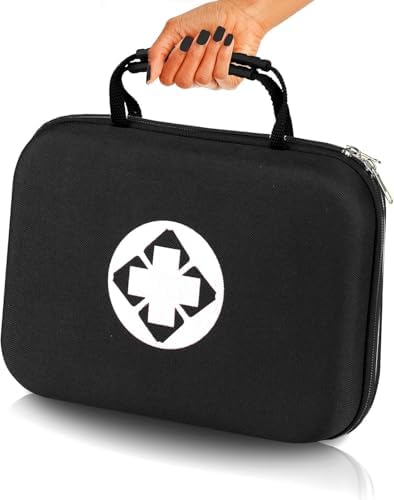 Monoki Home First Aid Kit Handheld Bag Black Black