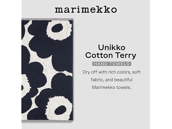 MARIMEKKO Unikko Terry Cotton Hand Towel Organic