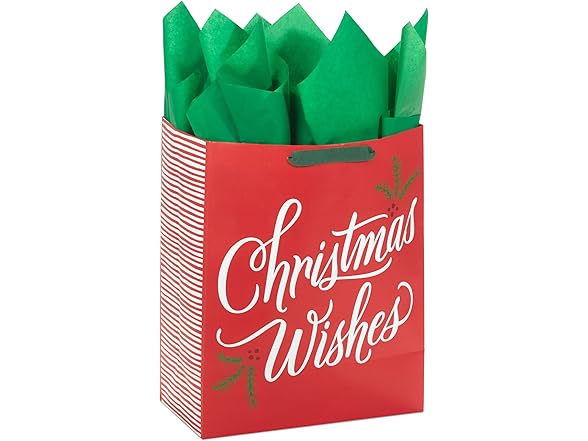 Hallmark 13" Large Christmas Gift Bag with Tissue