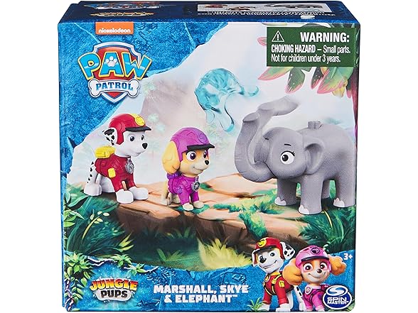 Paw Patrol: Jungle Pups Marshall, Skye & Elephant