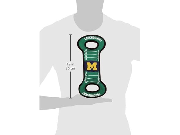 NCAA Football Field Dog Toy with Squeaker Michigan Wolverines