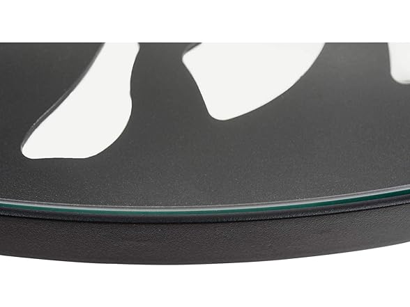 LeisureMod DT20 End Table, Glass Top with Tree Design