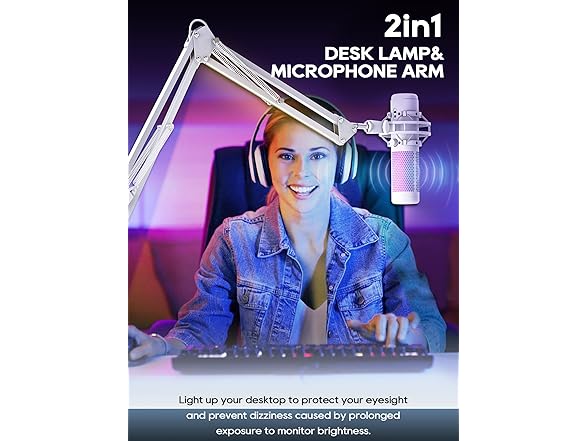 Boom Arm Adjustable Mic Stand for Podcasting