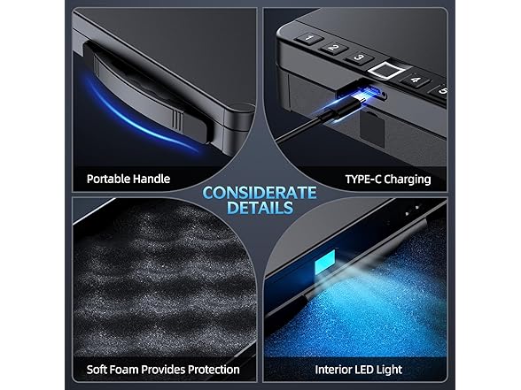 TLITLIING Portable Biometric Gun Safe