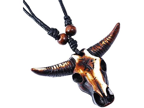 SL Steel Bull Skull Pendant