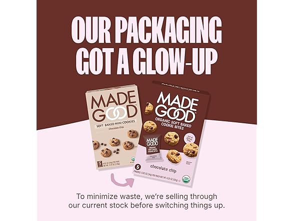 30CT MadeGood Soft Baked Chocolate Chip Mini Cookies