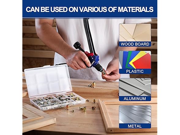 WORKPRO 220pc Metric Rivet Nuts