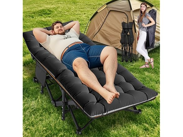 ABORON 28" Wide Camping Cot for Adults