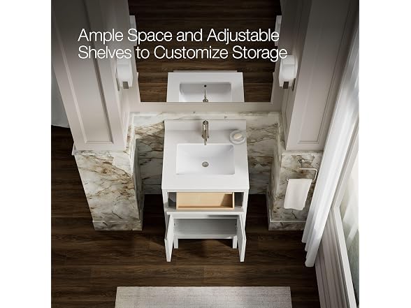 Kohler 24 in. Bathroom Vanity Cabinet with Sink Quartz Top