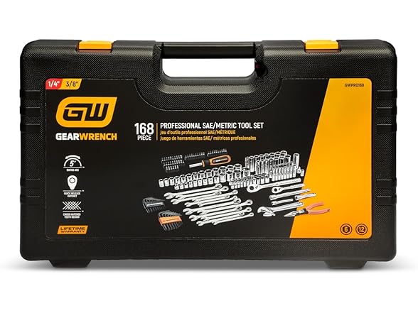 GEARWRENCH 168 Piece 1/4" & 3/8" Drive Tool Set
