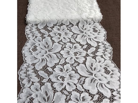 Olive Lace 9.5 Inches Wide Stretchy Lace