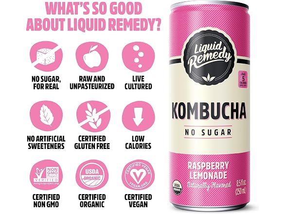 Liquid Remedy Kombucha Sugar Free Organi