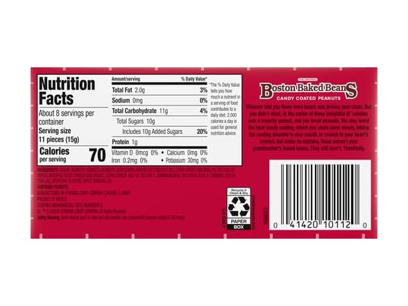Boston Baked Beans Candy Coated Peanuts, 4.31 oz