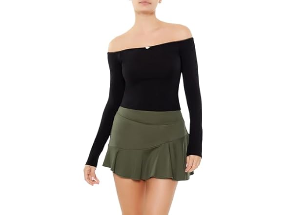 Forever 21 Women (S) Rosette Off-the-shoulder Top