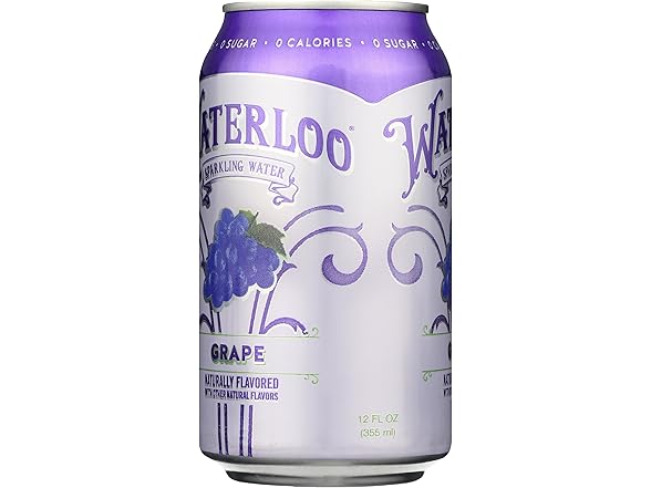 1CT Waterloo Sparkling Grape Sparkling, 12 oz.