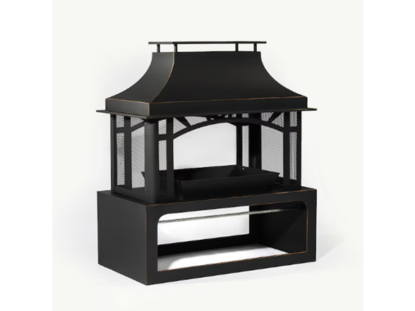 GDFStudio Thorne Steel Chimney Fireplace