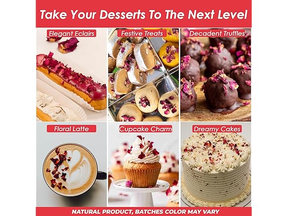 Cure Wid Pure Certified Organic Dried Rose Petals 1 oz