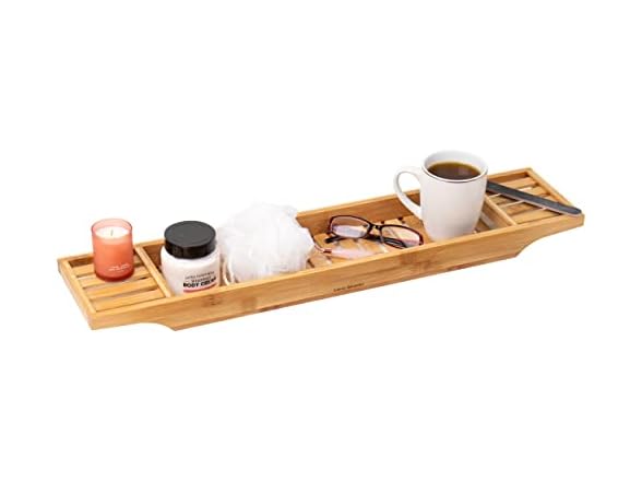 Mind Reader Bathtub Tray, Brown