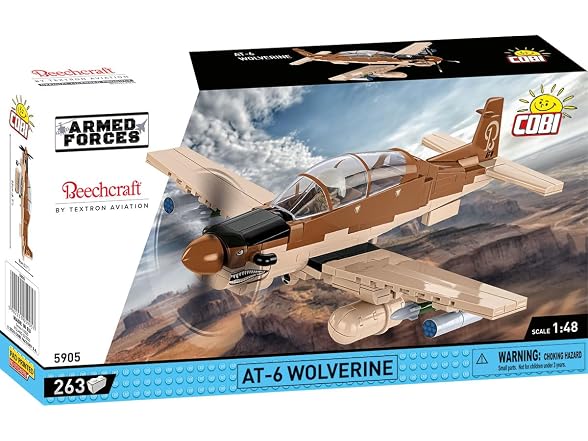 COBI Armed Forces AT-6 Wolverine (Beechcraft) Building Set, 263 Pieces